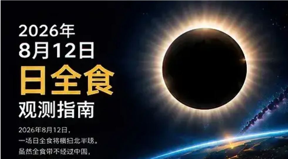 十年难遇！2026年8月12日日全食+流星雨+六星连珠