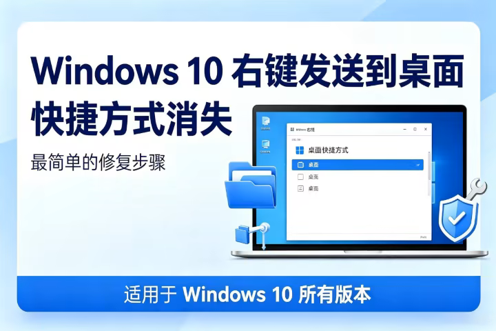 Win10修复右键发送到桌面快捷方式缺失