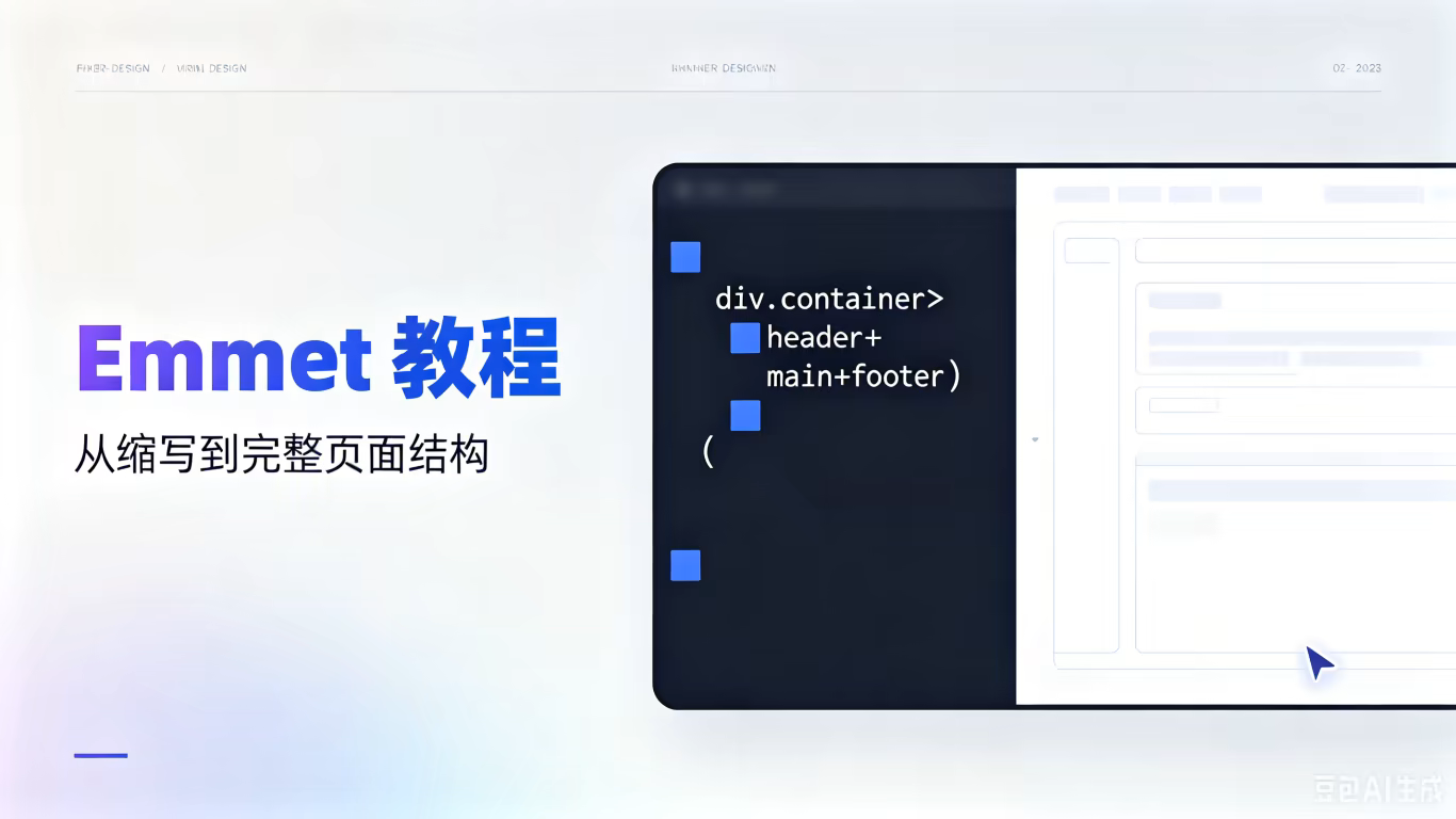 Emmet教程：快速编写HTML的缩写语法详解